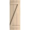 Ekena Millwork Rustic Three Board Joined Board-n-Batten Smooth Faux Wood Shutters w/Z-Board, 16 1/2W x 44H, PR SHUBJZ16X44SMPR - alternate 16